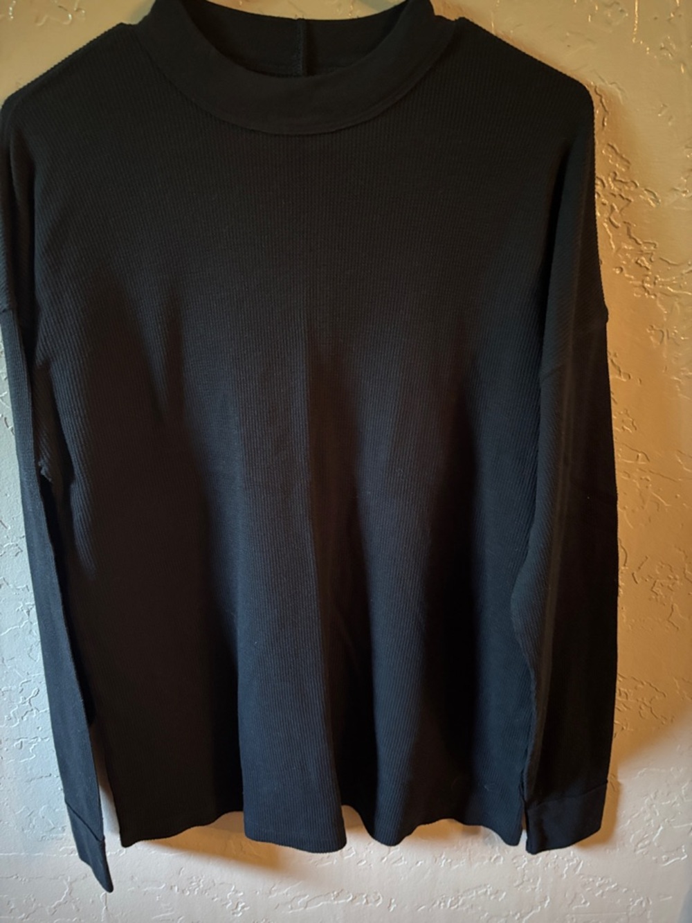 PINK Victoria's Secret Black Long-Sleeve Mock Neck Top